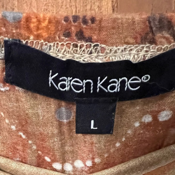 Karen Kane Orange and Brown Full Skirt - Picture 4 of 8